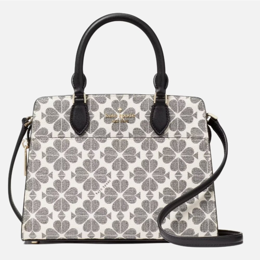 New Kate Spade Signature Spade Flower Small Satchel Black Multi